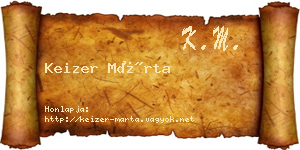 Keizer Márta névjegykártya