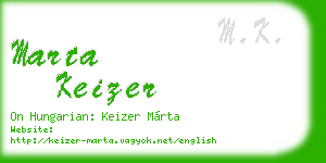 marta keizer business card