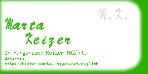 marta keizer business card